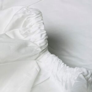 Percal TOPPER Hoeslaken wit