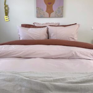 Austin stonewashed percale pink