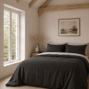 100% linnen dekbedset antraciet