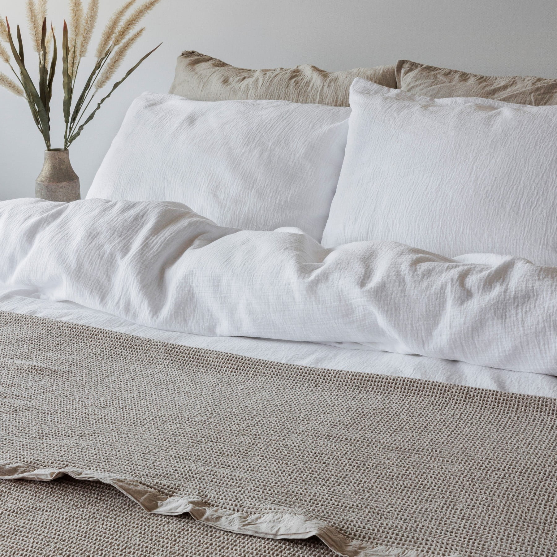 Everest wafelsprei zand/beige 2 Everest wafelsprei zand/beige 2