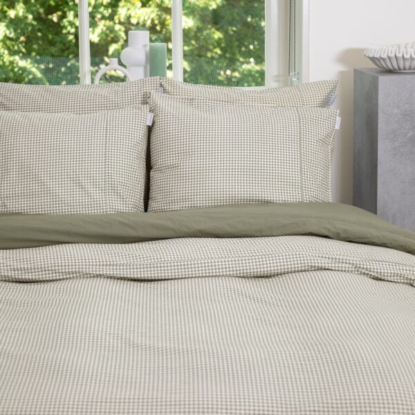 Gingham ruitje olijf groen - Afbeelding 4