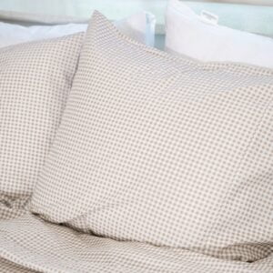 Gingham ruitje taupe