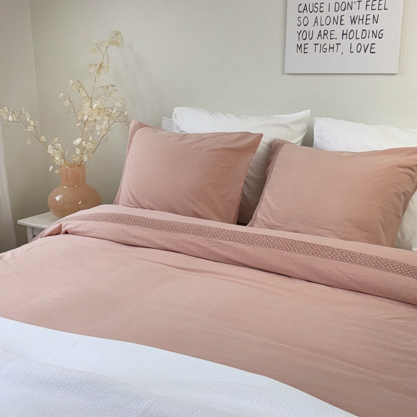 Maryland oudroze 1 Oudroze Dekbedovertrek