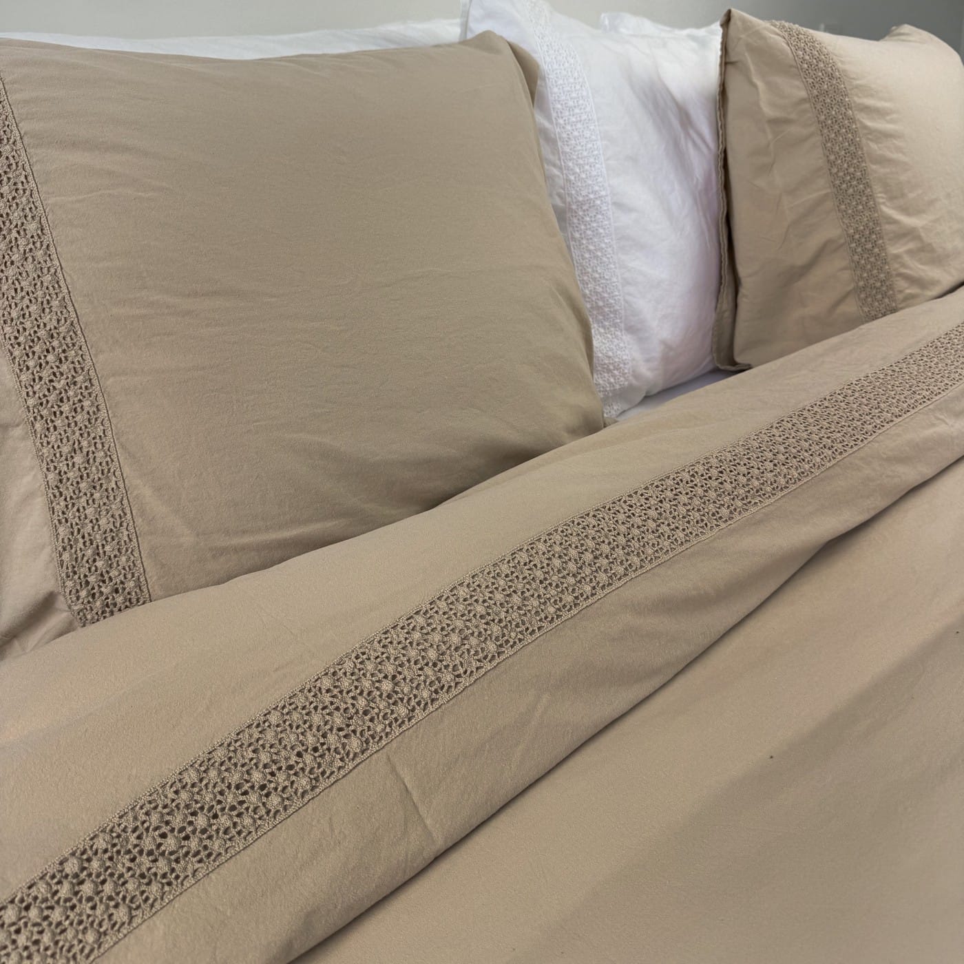 Maryland zand 8 Zandkleurig Dekbedovertrek