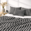 Jersey streep zwart dekbedset