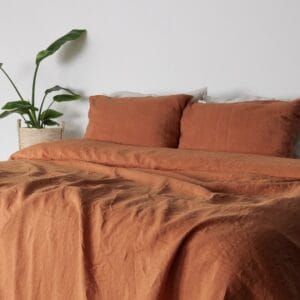 100% linnen dekbedset terra tile