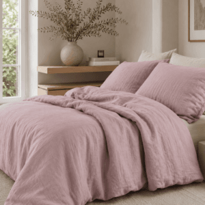 100 % linnen dekbedset mauve